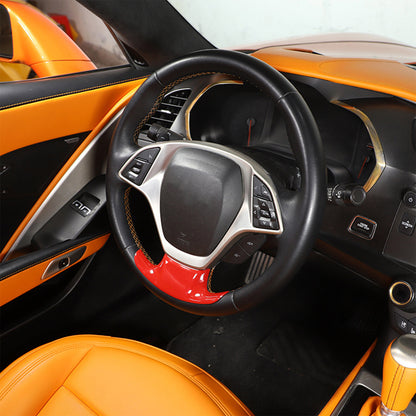 Sports Red ABS Interior Decoration Cover Trim Kit For Corvette C7 2014-19 - Styles 6-10 37