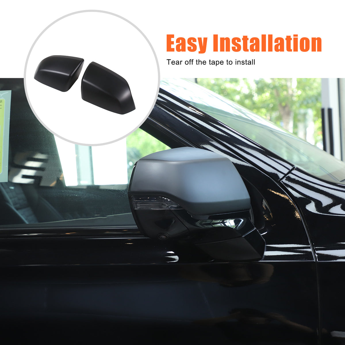 Matte Black Side Rearview Mirror Cover Caps For Cadillac Escalade 2021-2023 US 5