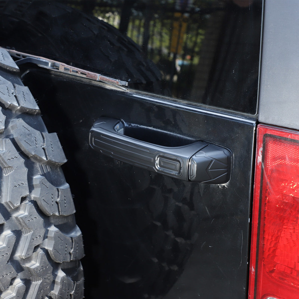 Mecha Matte Black ABS Door + Tailgate Handle Cover Trim For Hummer H3 2005-2009 14