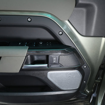Real Carbon Fiber Door Handle Frame Cover Trim For Land Rover Defender 90 20-23 13