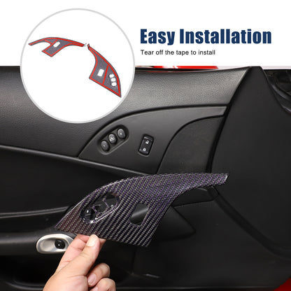 Real Carbon Fiber Children Lock Button Frame Trim For Corvette C6 2005-2013 10