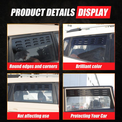 Black Rear Door Window Louver Air Vent Panel Trim Cover For Kia Soul 2009-2013 11