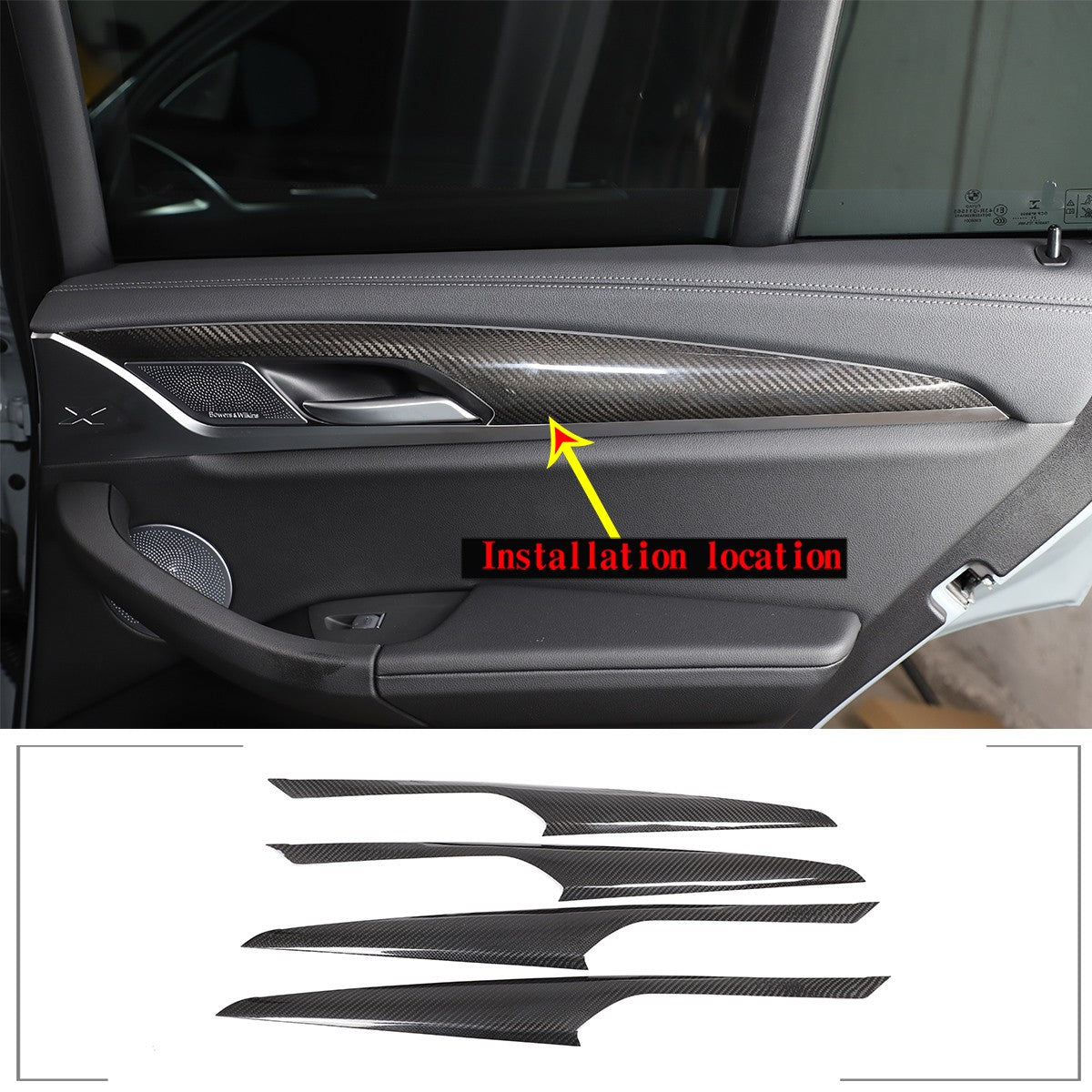 Real Carbon Fiber Center Console Door Panel Trim Set For BMW X3 G01 X4 G02 22-24 13