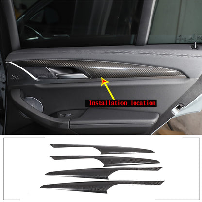 Real Carbon Fiber Center Console Door Panel Trim Set For BMW X3 G01 X4 G02 22-24 13