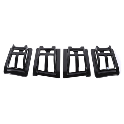 Piano Black Front & Rear Roof Light Guard Cover Trim Set For Hummer H2 03-09 US 5