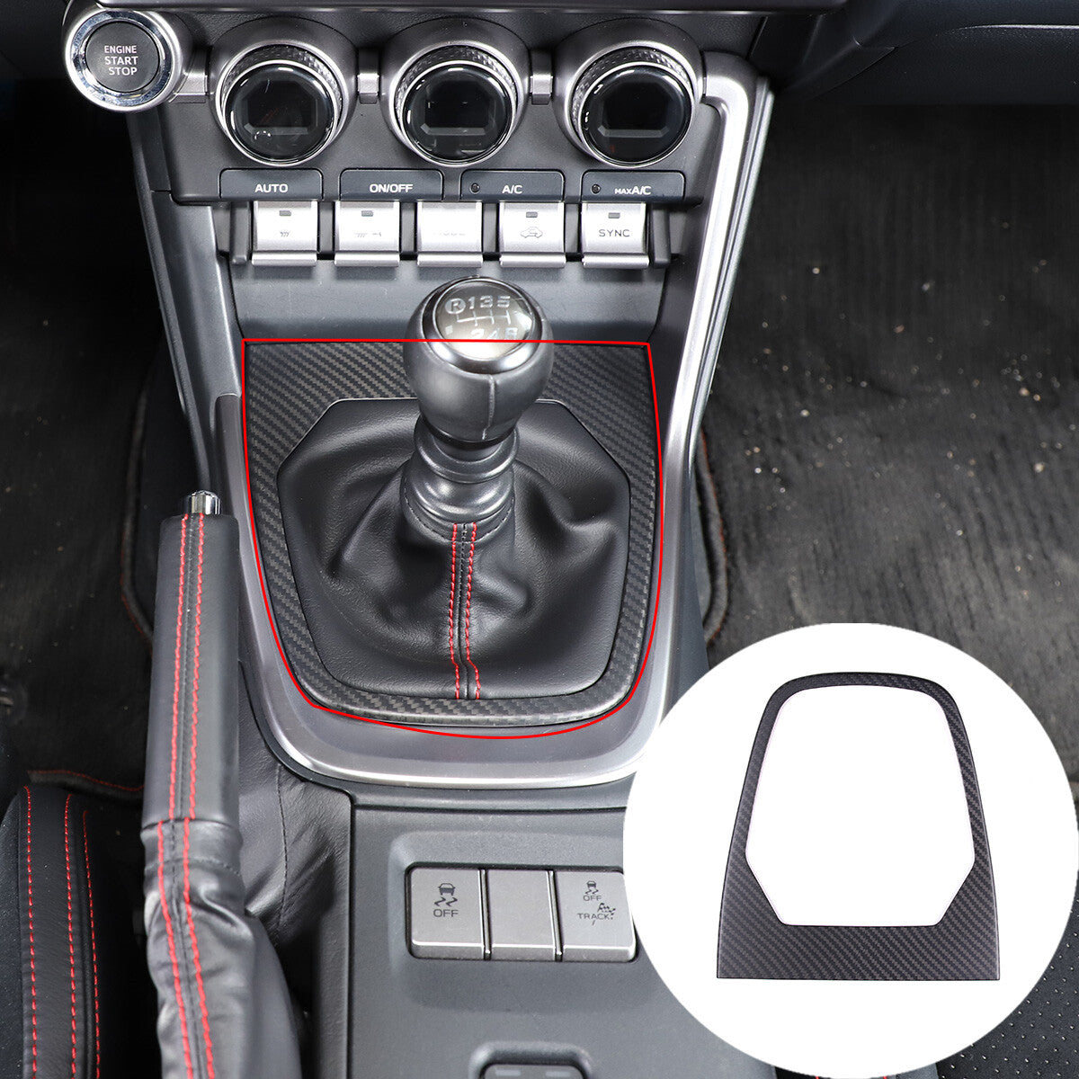 Matte Real Carbon Fiber Interior Center Trim Set For GR86/Subaru BRZ 2022+ 129