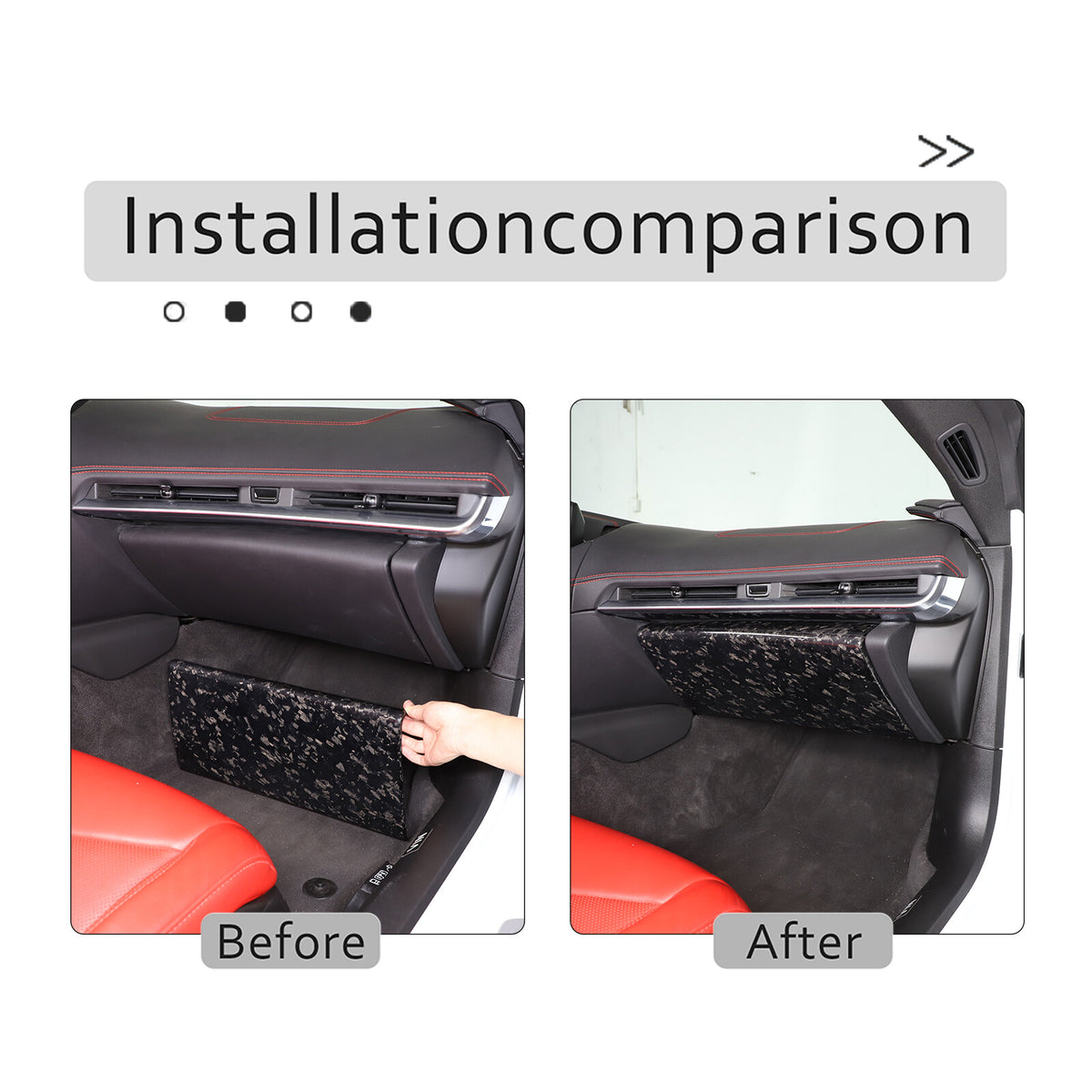 Forged Carbon Fiber Glove Box Trim Panel Cover Fit For Corvette C8 2020-2026 4