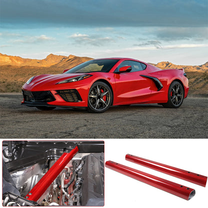 Red Carbon fiber Engine Bay Crossmember Panel Trim Cover For Corvette C8 20-26 15