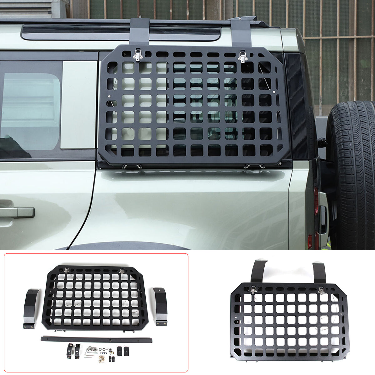 Side Molle Panel Trunk Shelf Storage Rack For LR Defender 90 110 L663 20-23 US 13