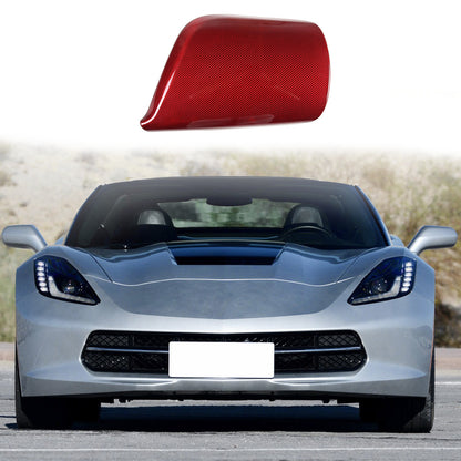 Red Real Carbon Fiber Center Console Armrest Box Cover Trim For Corvette C7 14+ 9