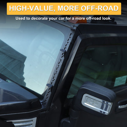 Carbon Steel A-Pillar LED Light Bar Mount Bracket For Hummer H2 2003-2009 15