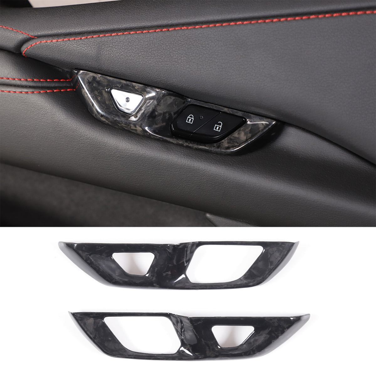 Forged Real Carbon Fiber Full Interior Set Cover Trim Kit For Corvette C8 20-25 - Variants 16-20 3