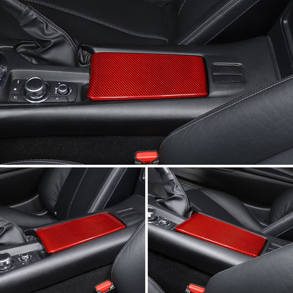 Real Carbon Fiber Center Console Armrest Box Cover Trim For Mazda MX-5 Miata 16+ 24