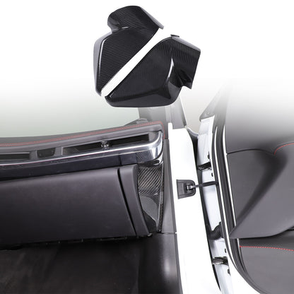Real Carbon Fiber Interior Door Pillar Trim Cover For Corvette C8 2020+ 18