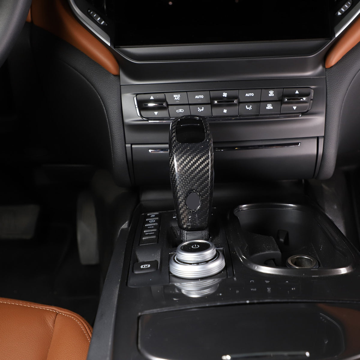 Real Carbon Fiber Gear Shift Knob Trim Set For Maserati Ghibli 2019-2023 17