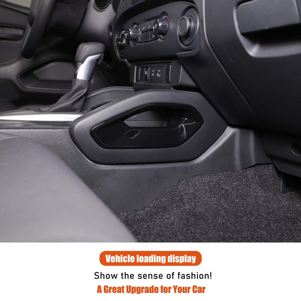 Glossy Black Center Console Side Armrest Frame Trim For Nissan Frontier 2022+ US 17