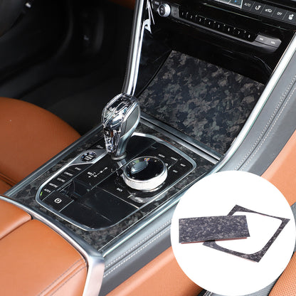 Forged Carbon Fiber Car Gear Shift Panel Decor Cover Trim For BMW 8 Series 19-22 6