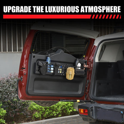 Aluminum Tailgate Hanging Bag Rack Molle Panel For Toyota FJ Cruiser 2007-2021 22