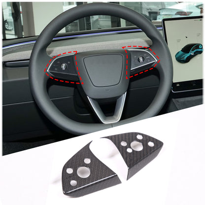 Real Dry Carbon Fiber Center Console Interior Trim Cover For Tesla Model 3 2023+ 63