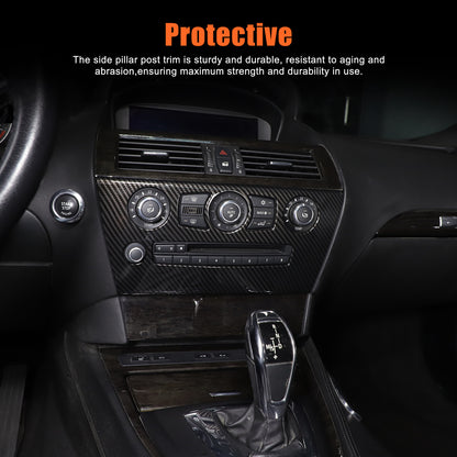 ABS Carbon Center Air Conditioning Cover Trim For BMW 6 Series E63 E64 2004-2009 10