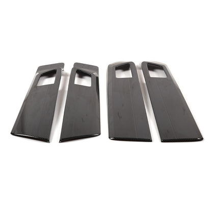 ABS Carbon Fiber Inner Door Handle Panel Frame Trim For Toyota Tundra 2022-23 US 9