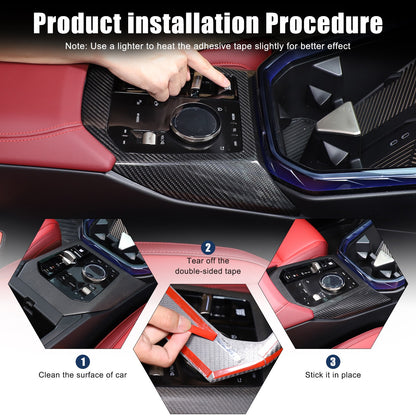 Real Carbon Fiber Center Console Gear Shift Panel Trim For BMW X3 G45 2025+ 22