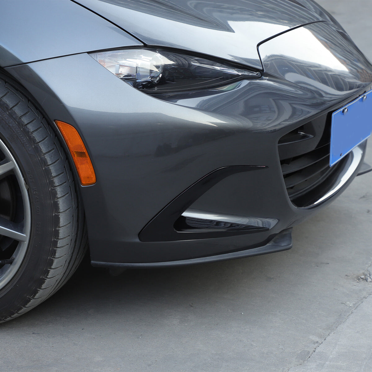 Gloss Black Front Side Vent Fin C Canards Splitter For Mazda MX-5 Miata 2016-23 23