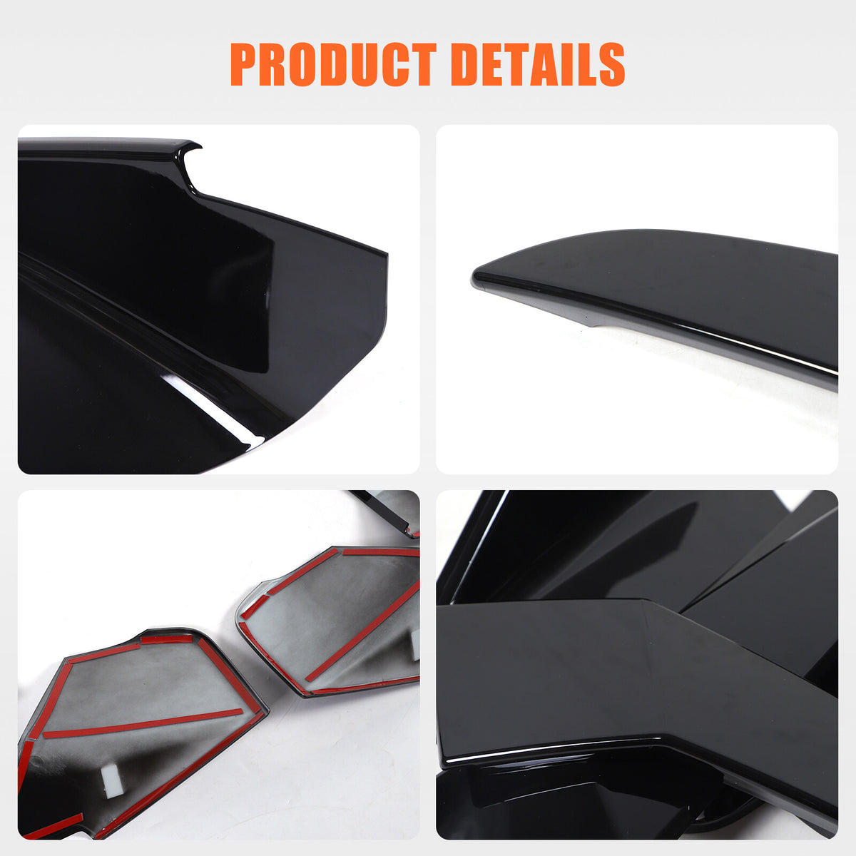 Gloss Black Front Bumper Fog Light Eyelid Strip Trim For BMW X7 G07 2023-2024 US 7