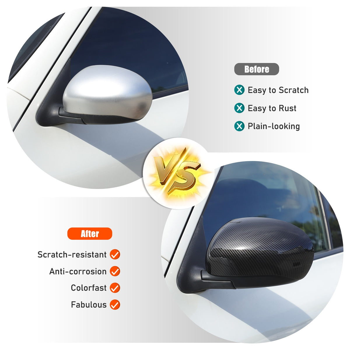 Carbon Fiber ABS Full Wrap Exterior Side Mirror Cover For Nissan Juke2010-2014 23