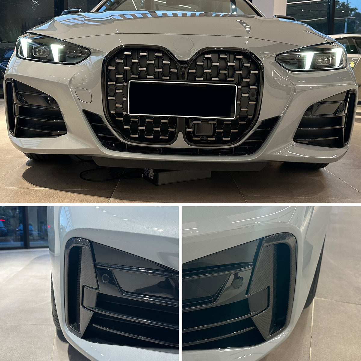 Real Carbon Fiber Front Fog Light Trim For BMW BMW 4 Series G22 Coupe 22+ US 23