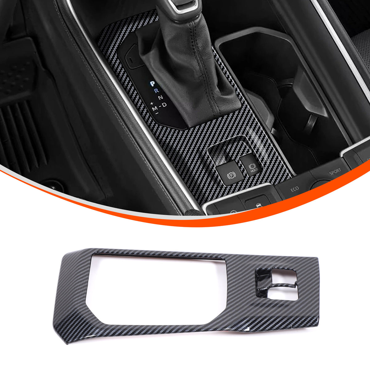 3pcs Carbon Fiber Center Console Trim Sets For Toyota Grand Highlander 2024+ 3