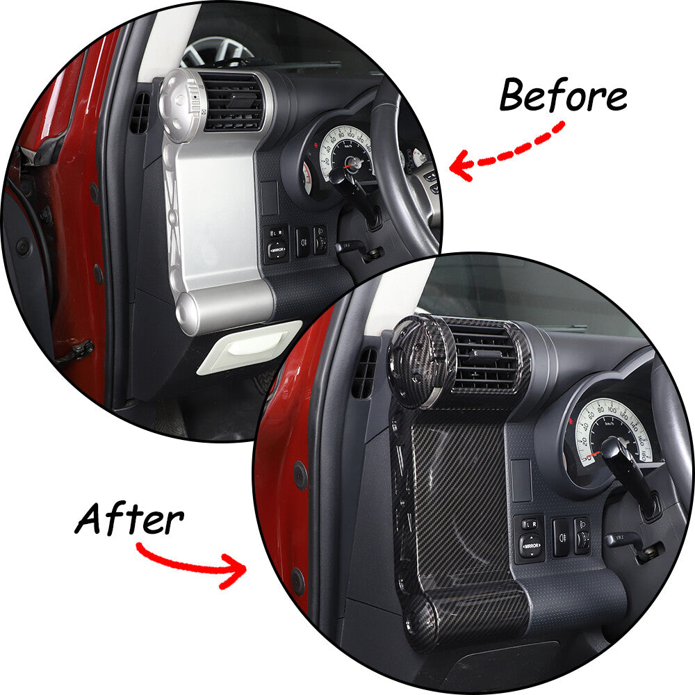 ABS Carbon Fiber Full Interior Center Decoration Trim Kit For FJ Cruiser 2007-21 - Styles 6-10 27