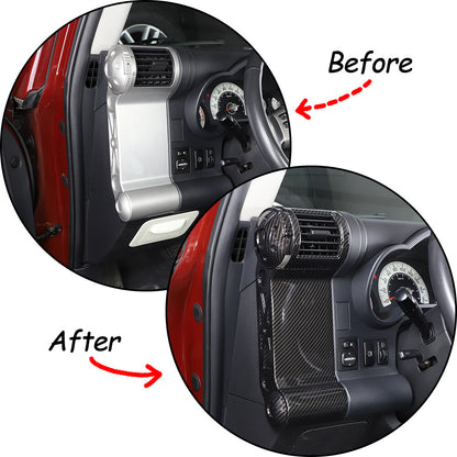 ABS Carbon Fiber Full Interior Center Decoration Trim Kit For FJ Cruiser 2007-21 - Styles 6-10 27