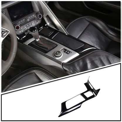 Glossy Black Interior Gear Shift Panel Cover For Corvette C7 2014-2019 9