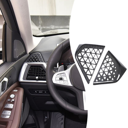 Real Carbon Fiber Dashboard Vent Trim Frame For BMW X5 G05 X6 G06 X7 G07 2023+ 12