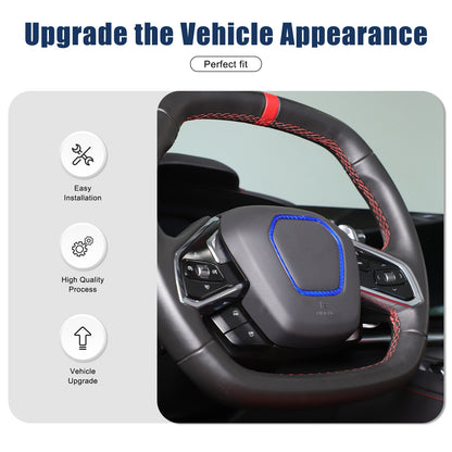 Blue Real Carbon Fiber Full Interior Set Decor Trim Kit for Corvette C8 20-25 - Variants 21-25 25
