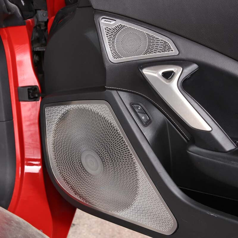 Stainless Stee Door Horn Net Speaker Net Patch For Corvette C7 2014-19 US 12