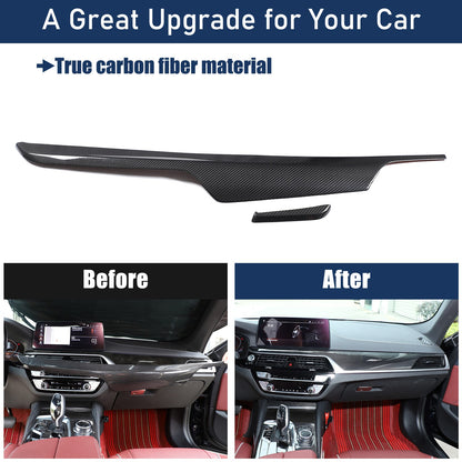 Real Dry Carbon Fiber Dashboard Trim For BMW 5 Series G30/G38 6 GT G32 2017-23 19