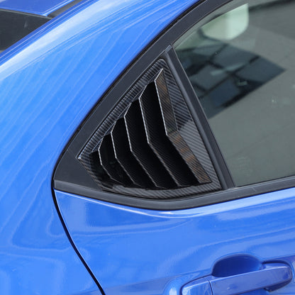 ABS Carbon Fiber Side Window Louver Shutter Cover For Subaru WRX 2022-2024 13