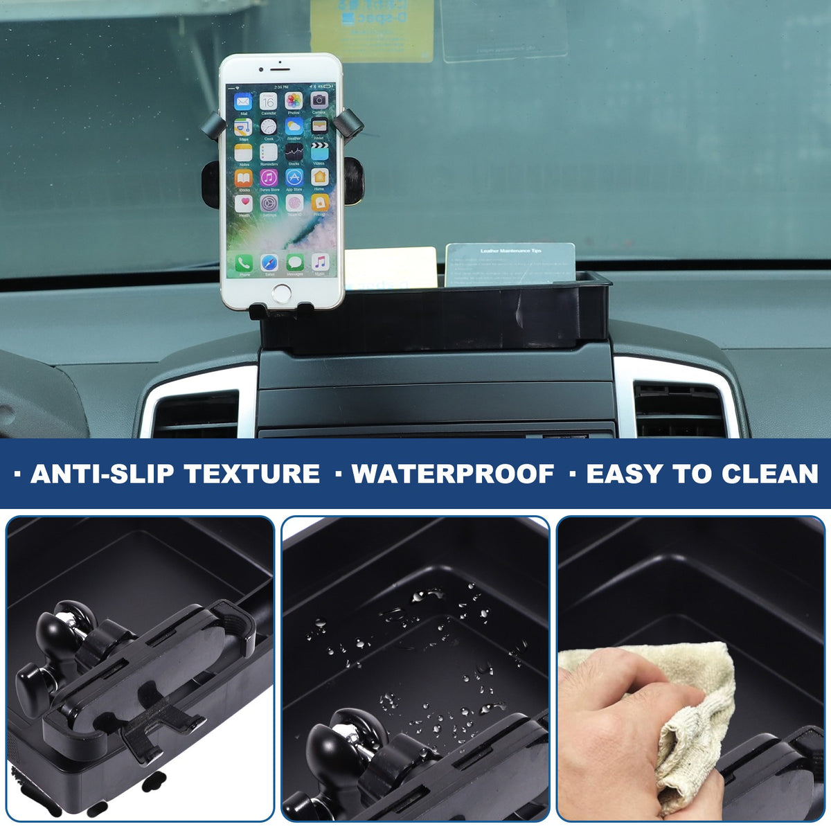Dashboard Storage Box Organizer Phone Holder For Nissan Frontier 09-17 US 13