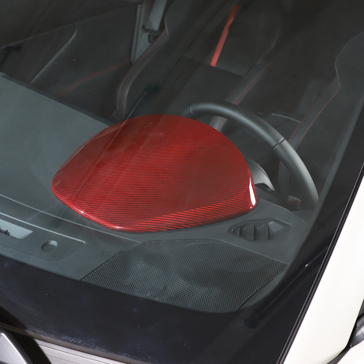 Red Real Carbon Fiber Interior Center Console Trim Set Kit For Subaru BRZ 22+ 91