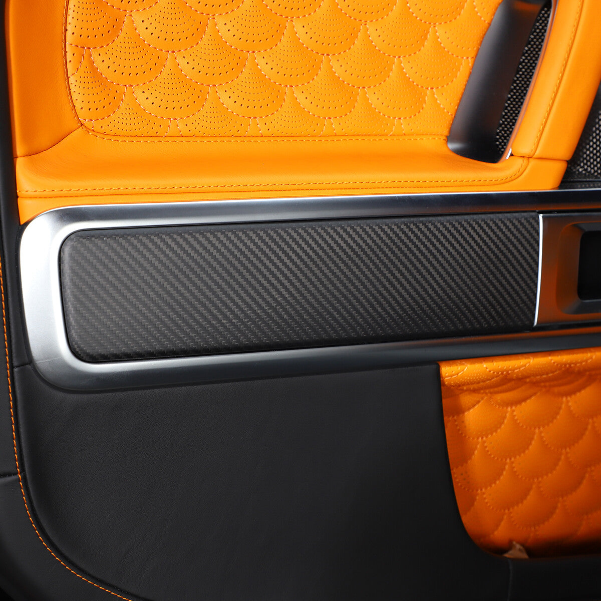 Matte Black Inner Door Panel Strip Trim Cover For Benz G-Class W463 2019-20 3