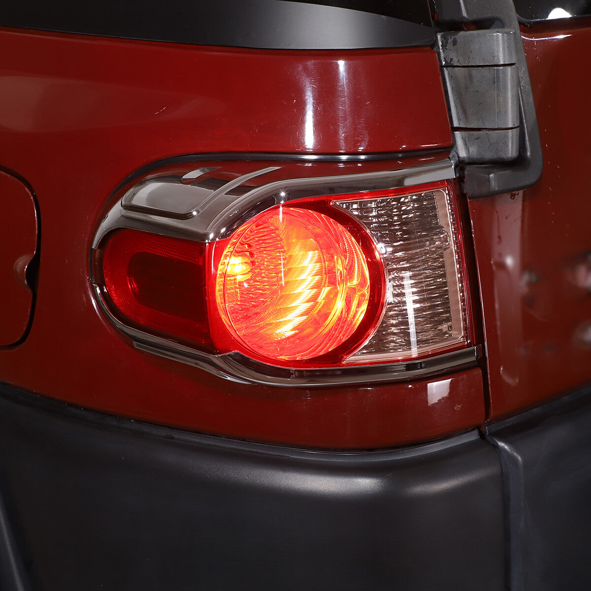 For Toyota FJ Cruiser 2007-2021 Silver ABS Rear Tail Light Lamp Strip Trim 3