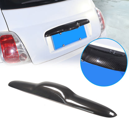 ABS Carbon fiber Tailgate Trunk Handle Cover Trim For FIAT 500 2011-23 1