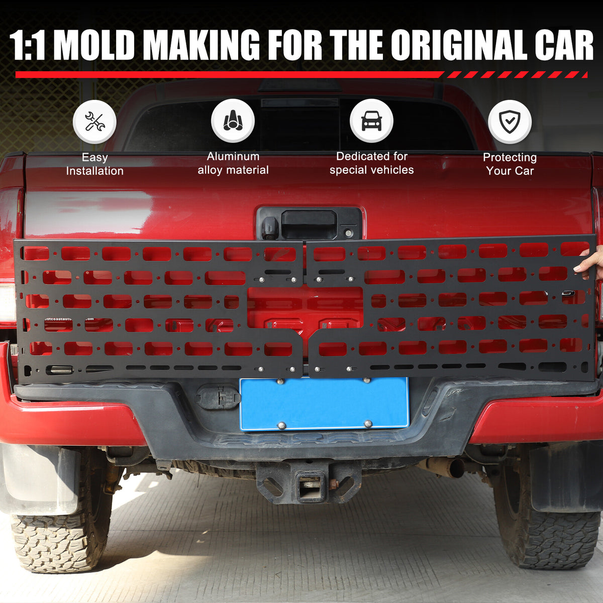 Rear Bed Molle Panel Truck Bed Tailgate Molle Panel For Toyota Tacoma 2016-22 17