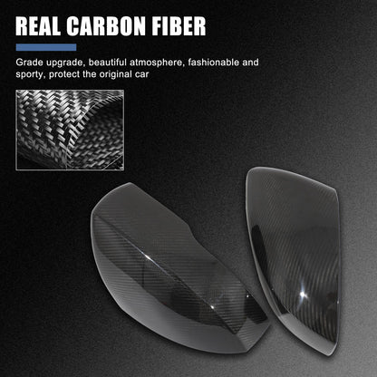 Real Carbon Fiber Exterior Mirror Cover Trim For LR Range Rover Sport L494 14-22 20