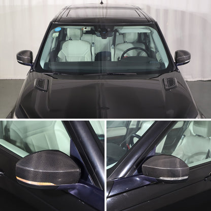 Real Carbon Fiber Exterior Mirror Cover Trim For LR Range Rover Sport L494 14-22 23