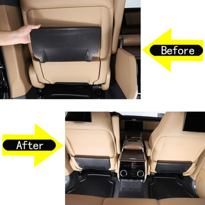 ABS Carbon Fiber Seat Back Anti-kick Panel Trim Cover For Range Rover Vogue 18+ 2