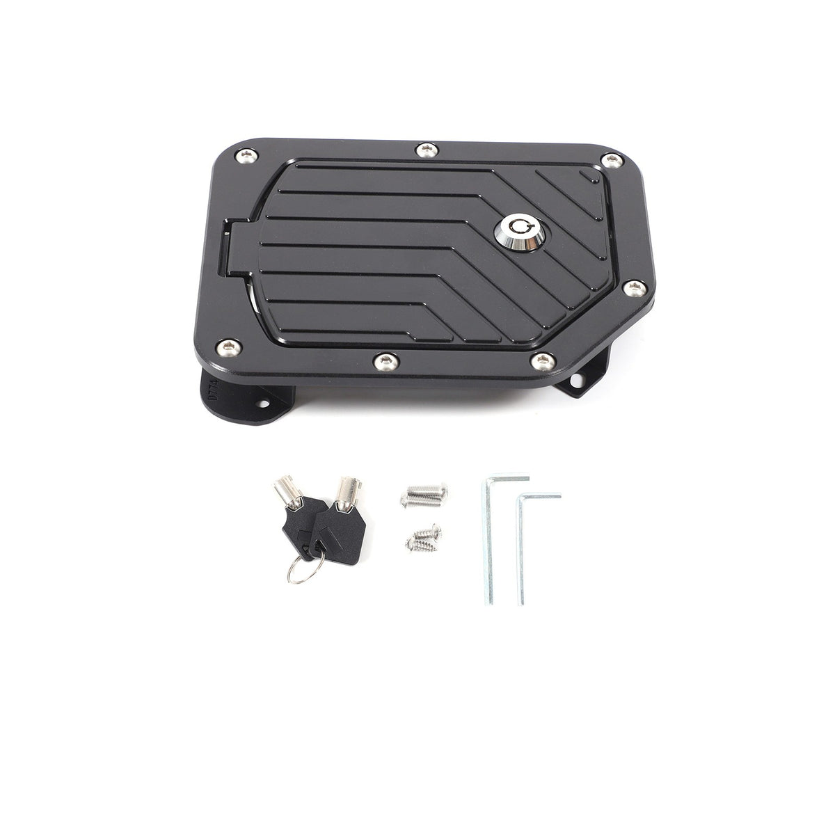 Car Gas Tank Fuel Cap Gate Tank Lock Door Locking Cover For Nissan Titan 16-23 4