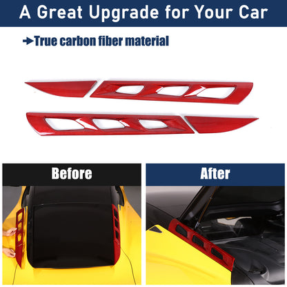 Red Real Carbon Fiber Interior Exterior Conosle Trim Cover For Lotus EMIRA 21-25 217